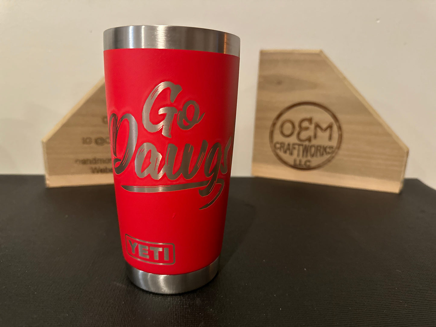 Personalized/customized laser engraving on tumblers & glassware