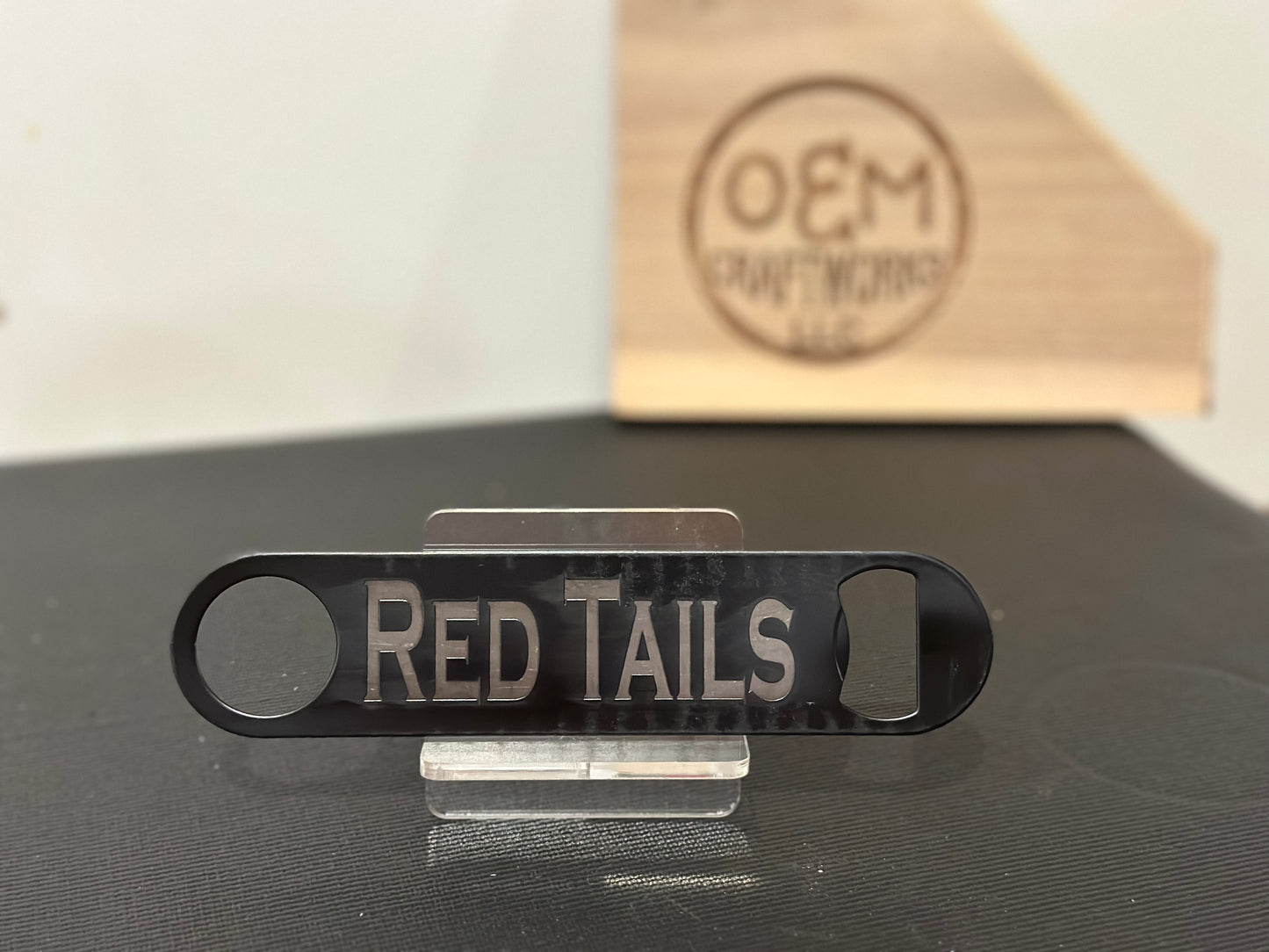 Engraved steel bottle opener (1 ea)