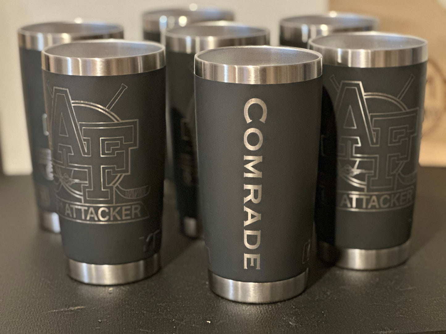 Personalized/customized laser engraving on tumblers & glassware