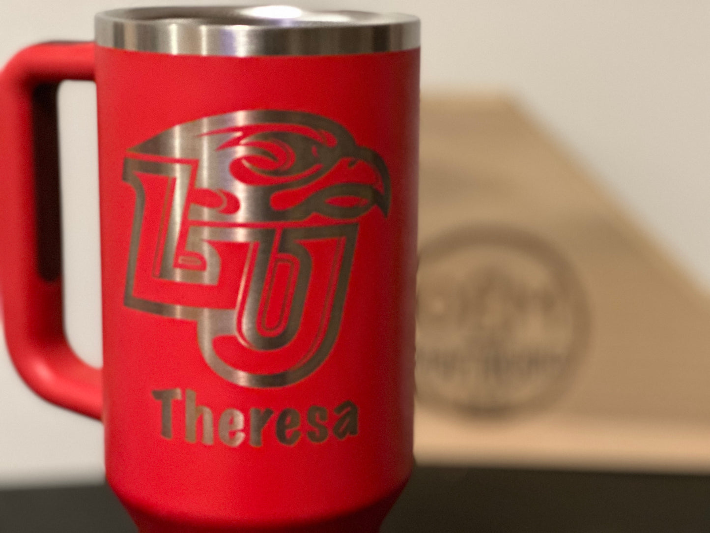 Personalized/customized laser engraving on tumblers & glassware