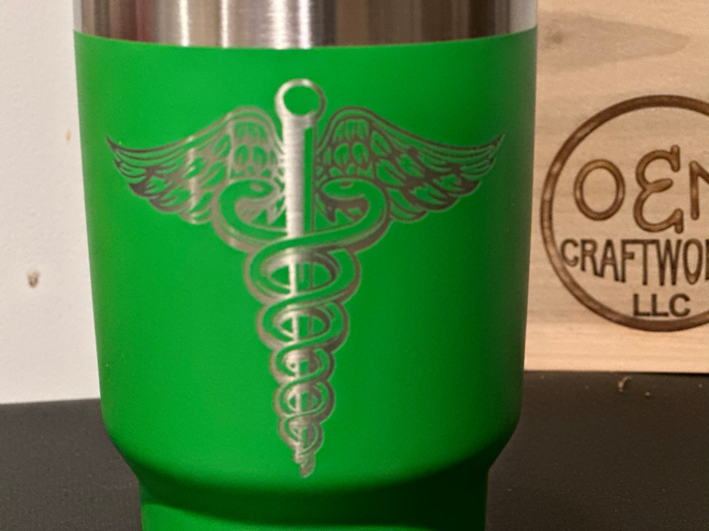 Personalized/customized laser engraving on tumblers & glassware