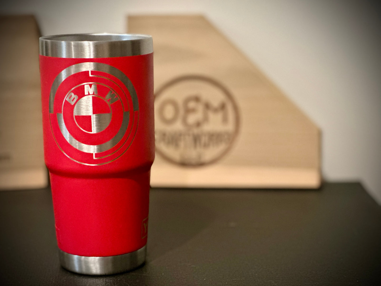 Personalized/customized laser engraving on tumblers & glassware