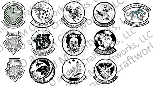 Digital military patches and badges jpg for laser engraving